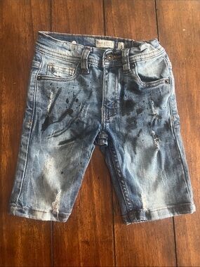 Kids Blue Distressed Denim Shorts - Brand: